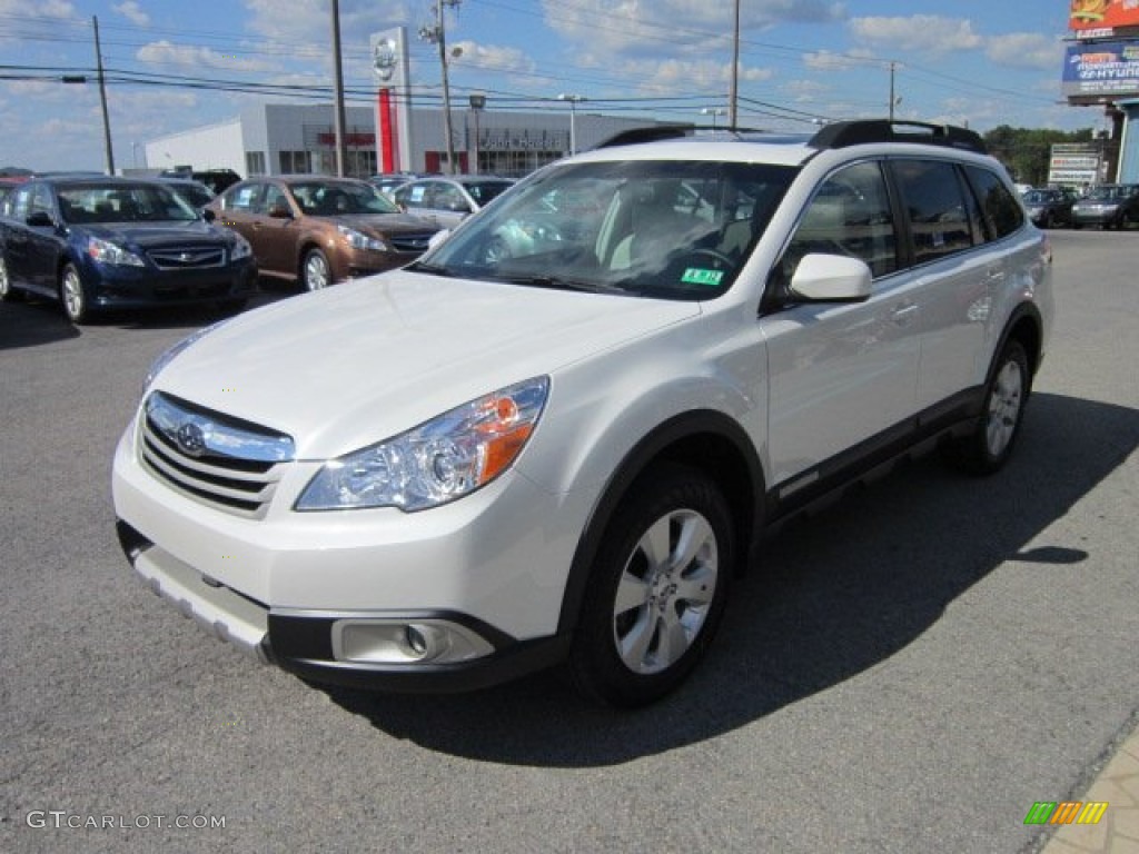 2011 Outback 2.5i Limited Wagon - Satin White Pearl / Warm Ivory photo #3