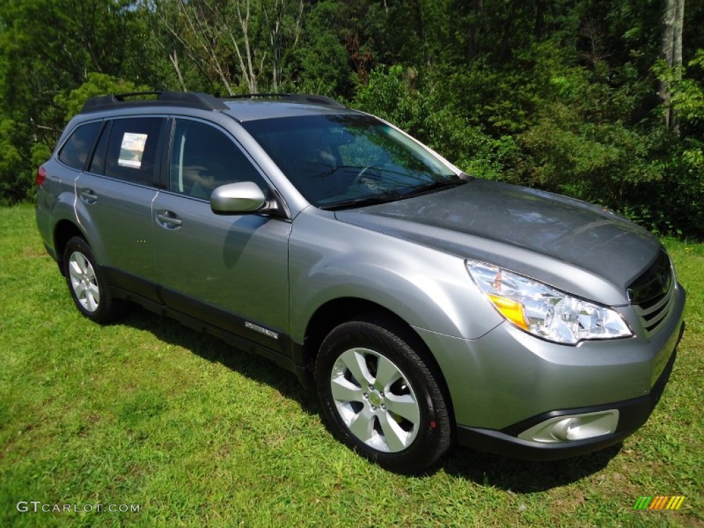 2011 Outback 2.5i Premium Wagon - Steel Silver Metallic / Off Black photo #1