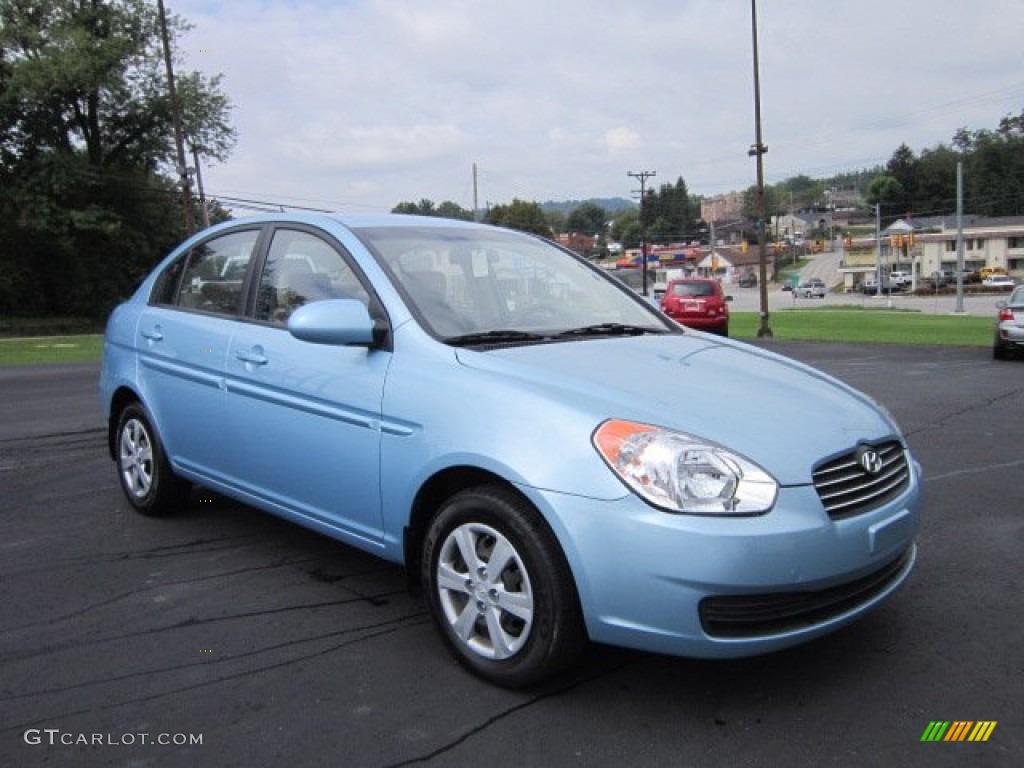 Ice Blue Hyundai Accent