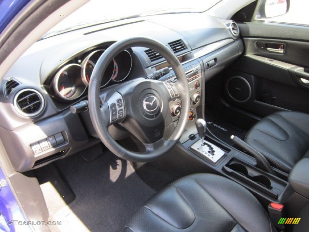 Black Interior 2007 Mazda MAZDA3 s Grand Touring Hatchback Photo #53112119
