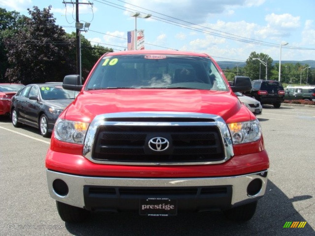 2010 Tundra Double Cab 4x4 - Radiant Red / Graphite Gray photo #2