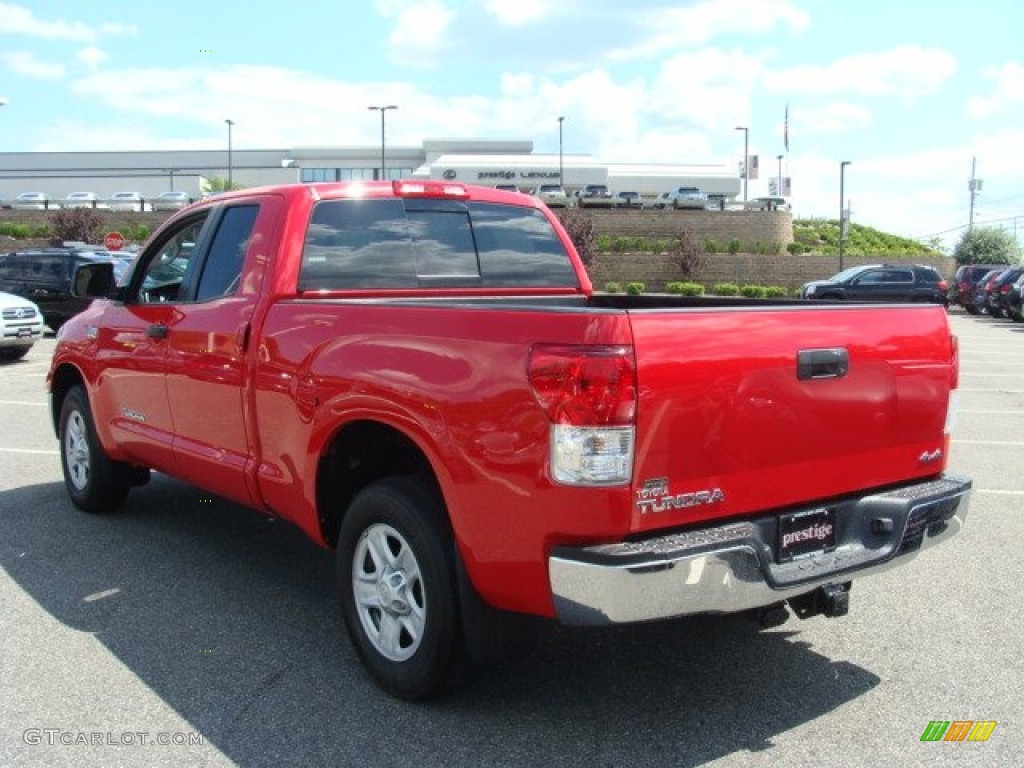 2010 Tundra Double Cab 4x4 - Radiant Red / Graphite Gray photo #4