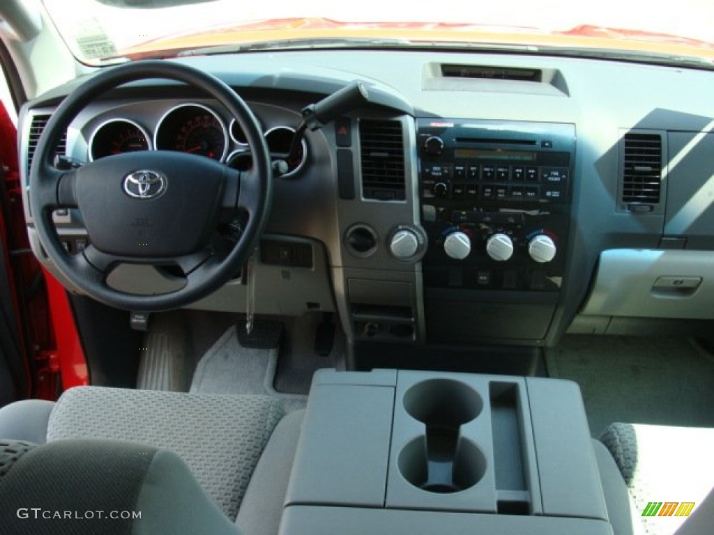 2010 Tundra Double Cab 4x4 - Radiant Red / Graphite Gray photo #9