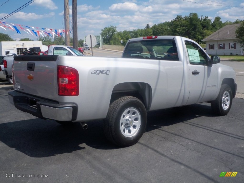 2011 Silverado 1500 Regular Cab 4x4 - Sheer Silver Metallic / Dark Titanium photo #5