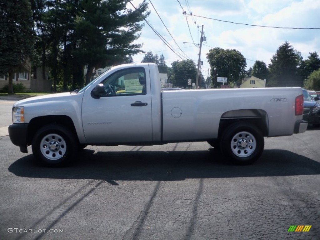 2011 Silverado 1500 Regular Cab 4x4 - Sheer Silver Metallic / Dark Titanium photo #8