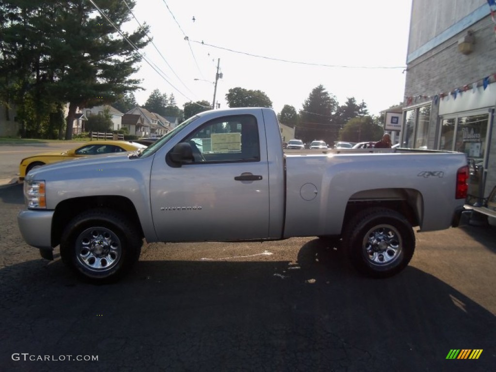 2011 Silverado 1500 LS Regular Cab 4x4 - Sheer Silver Metallic / Dark Titanium photo #5