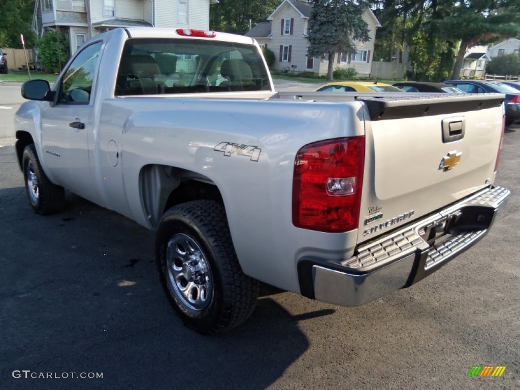 2011 Silverado 1500 LS Regular Cab 4x4 - Sheer Silver Metallic / Dark Titanium photo #6