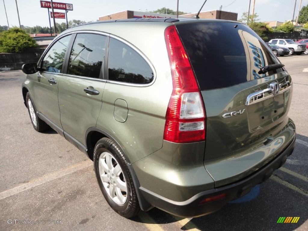 2009 CR-V EX 4WD - Green Tea Metallic / Ivory photo #3