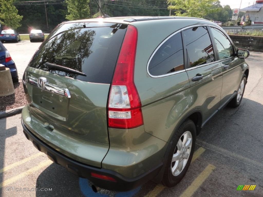 2009 CR-V EX 4WD - Green Tea Metallic / Ivory photo #4