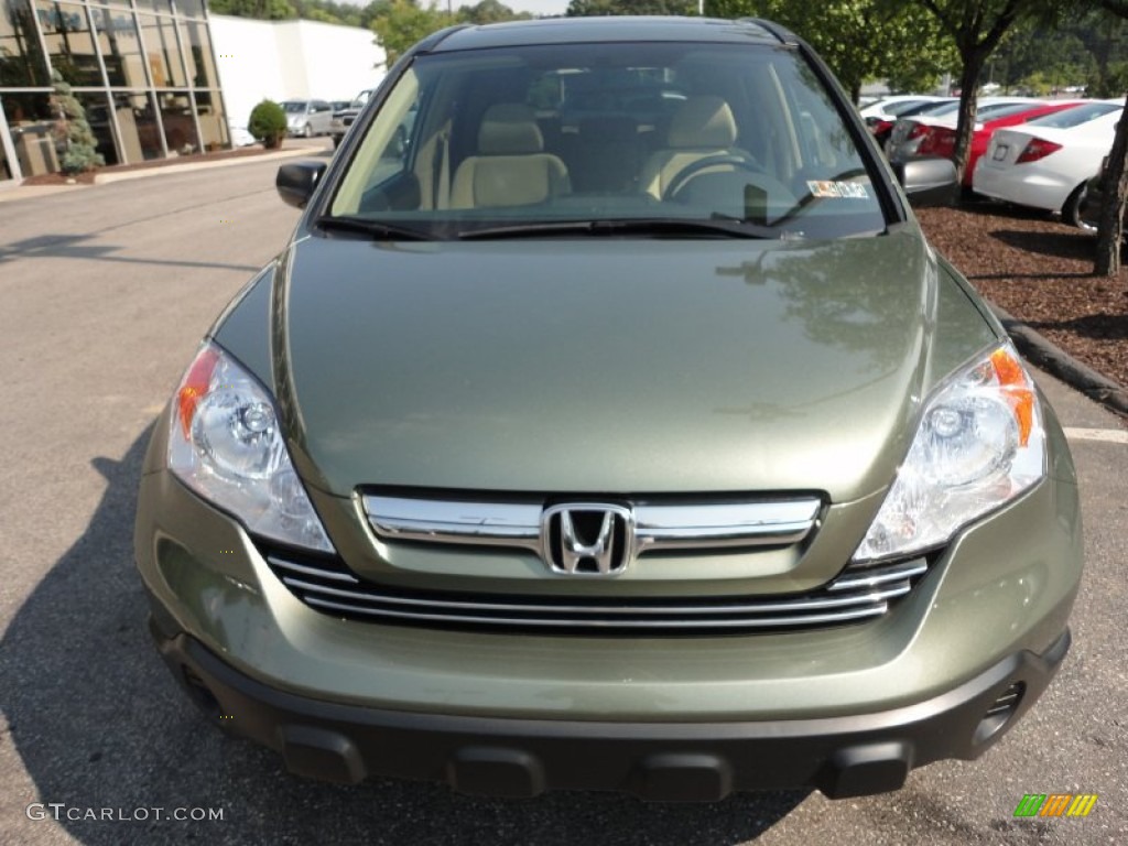 2009 CR-V EX 4WD - Green Tea Metallic / Ivory photo #6