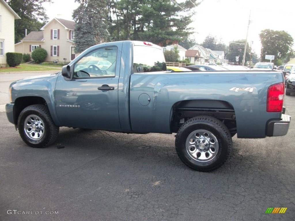 Blue Granite Metallic 2011 Chevrolet Silverado 1500 LS Regular Cab 4x4 Exterior Photo #53120298