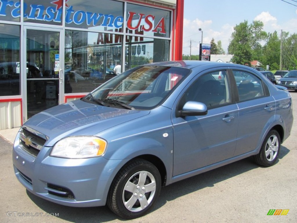 2007 Aveo LS Sedan - Icelandic Blue / Charcoal Black photo #1