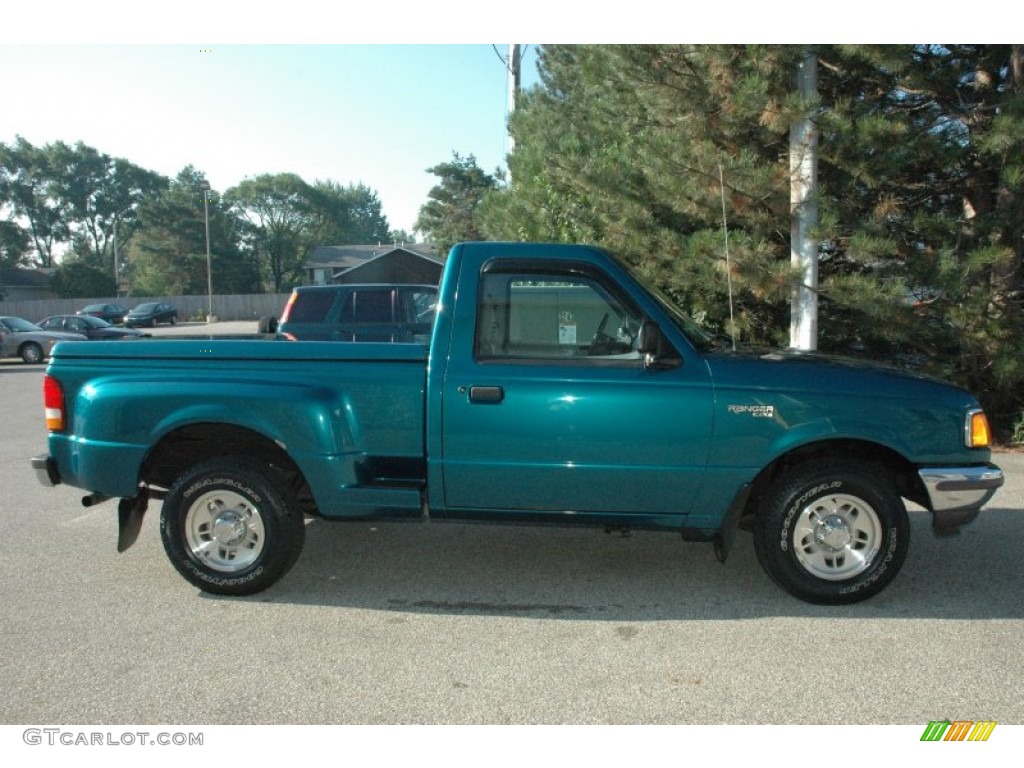 1997 Ranger XLT Regular Cab - Cayman Green Metallic / Medium Graphite photo #7