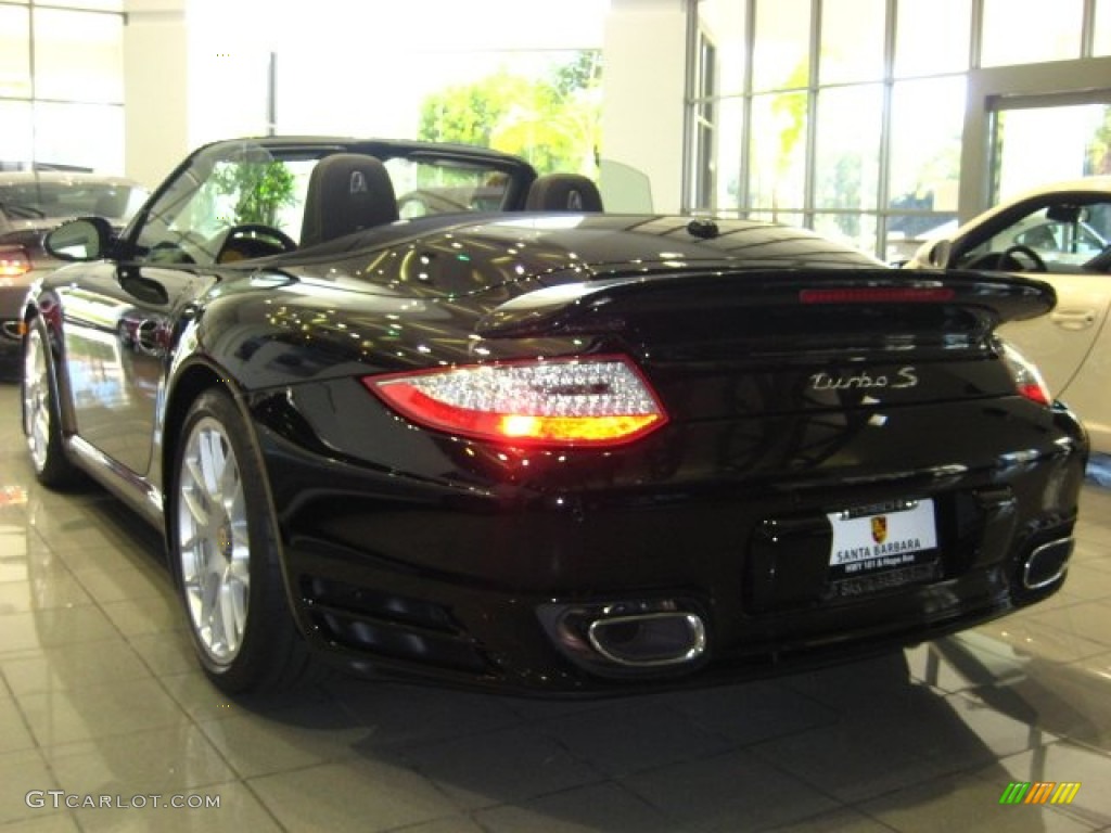 2012 911 Turbo S Cabriolet - Black / Black photo #3