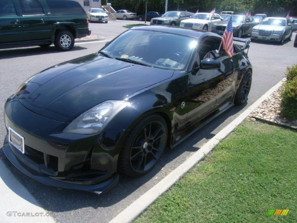 2003 350Z Track Coupe - Super Black / Carbon Black photo #1