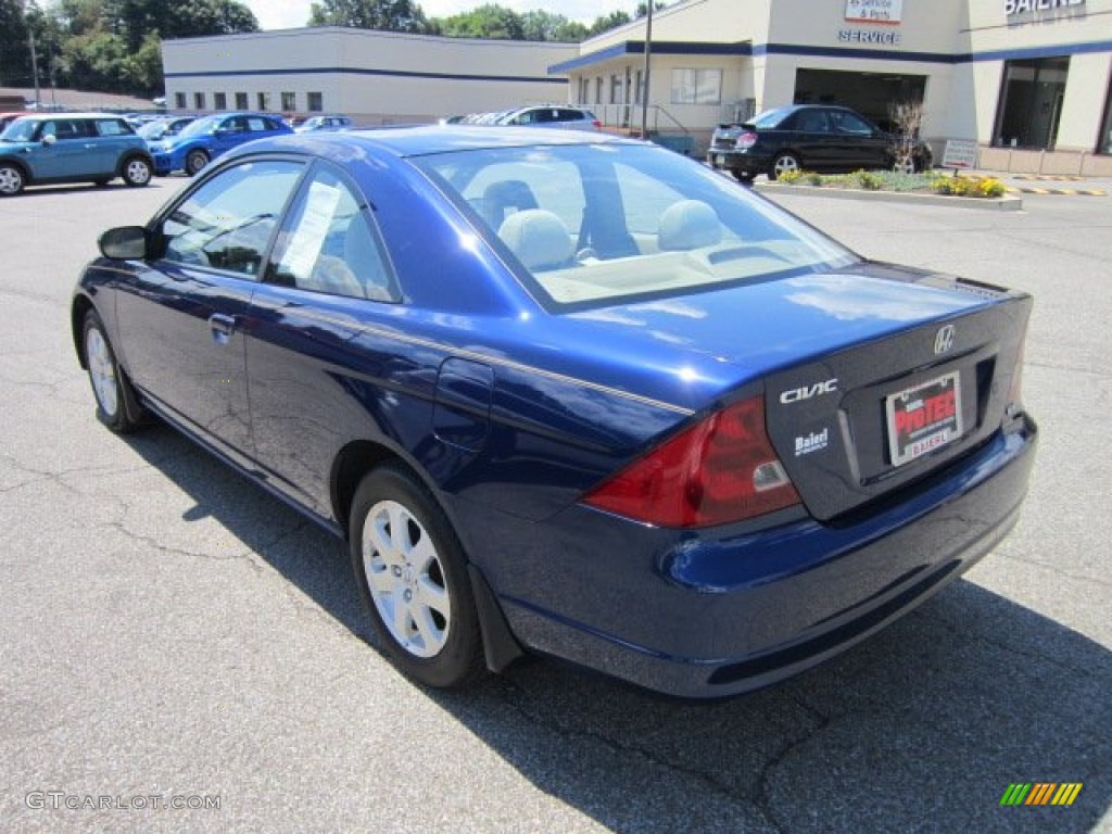2003 Civic EX Coupe - Vivid Blue / Ivory photo #3