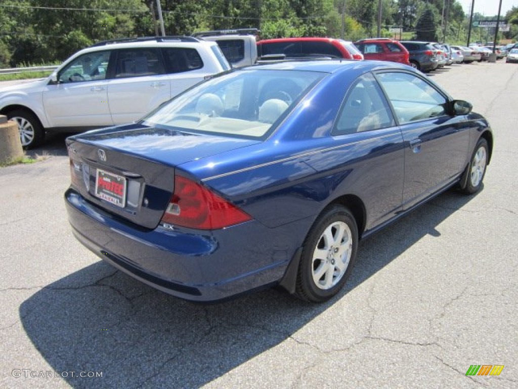 2003 Civic EX Coupe - Vivid Blue / Ivory photo #5