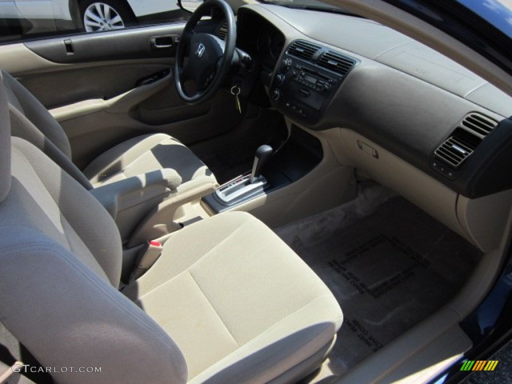 2003 Civic EX Coupe - Vivid Blue / Ivory photo #18