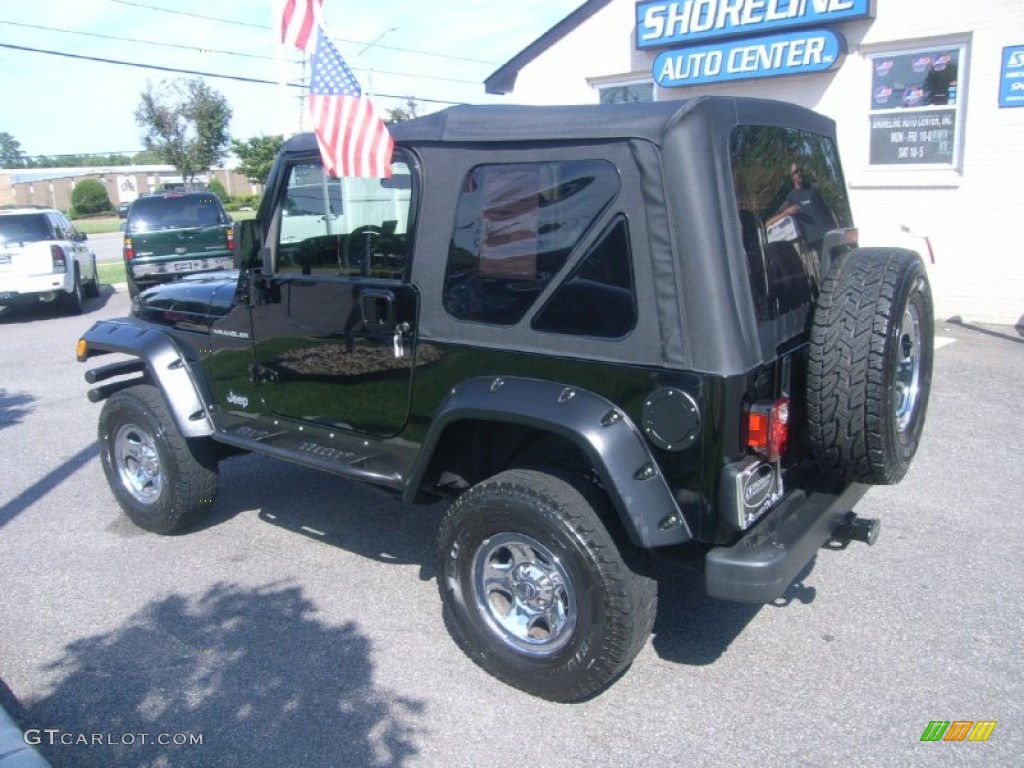 2002 Wrangler X 4x4 - Black / Camel Beige photo #3