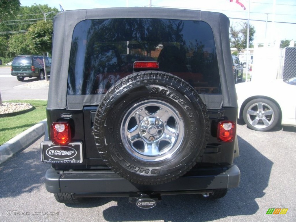 2002 Wrangler X 4x4 - Black / Camel Beige photo #4