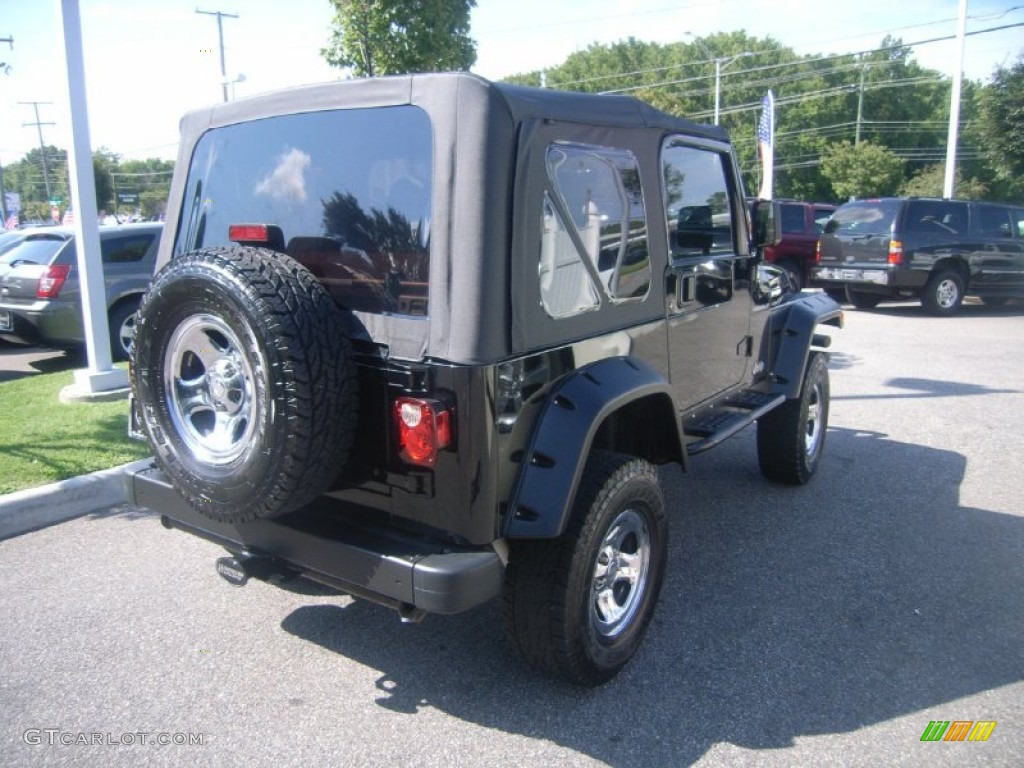 2002 Wrangler X 4x4 - Black / Camel Beige photo #5