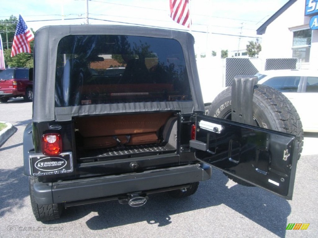 2002 Wrangler X 4x4 - Black / Camel Beige photo #12