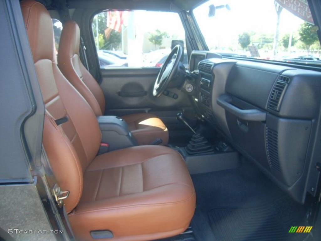 2002 Wrangler X 4x4 - Black / Camel Beige photo #13