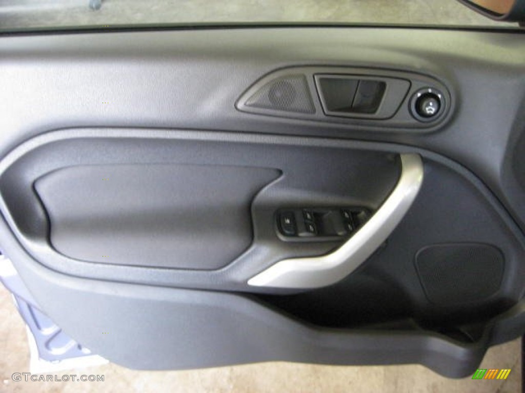 2012 Ford Fiesta SE Sedan Charcoal Black Door Panel Photo #53130304