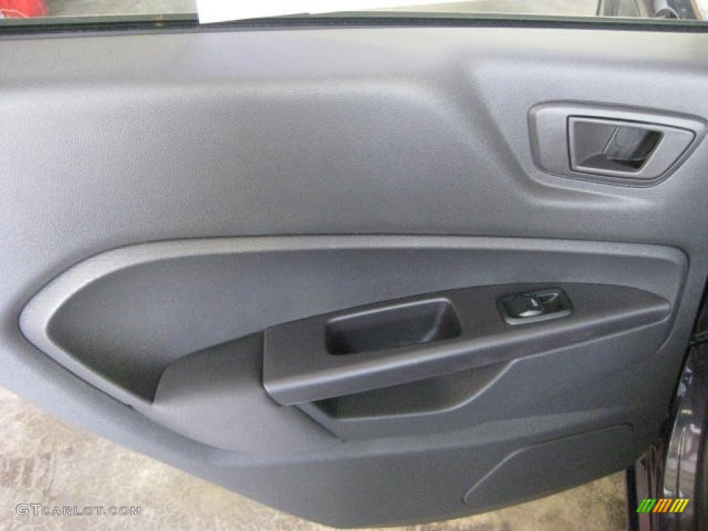 2012 Ford Fiesta SE Sedan Charcoal Black Door Panel Photo #53130325