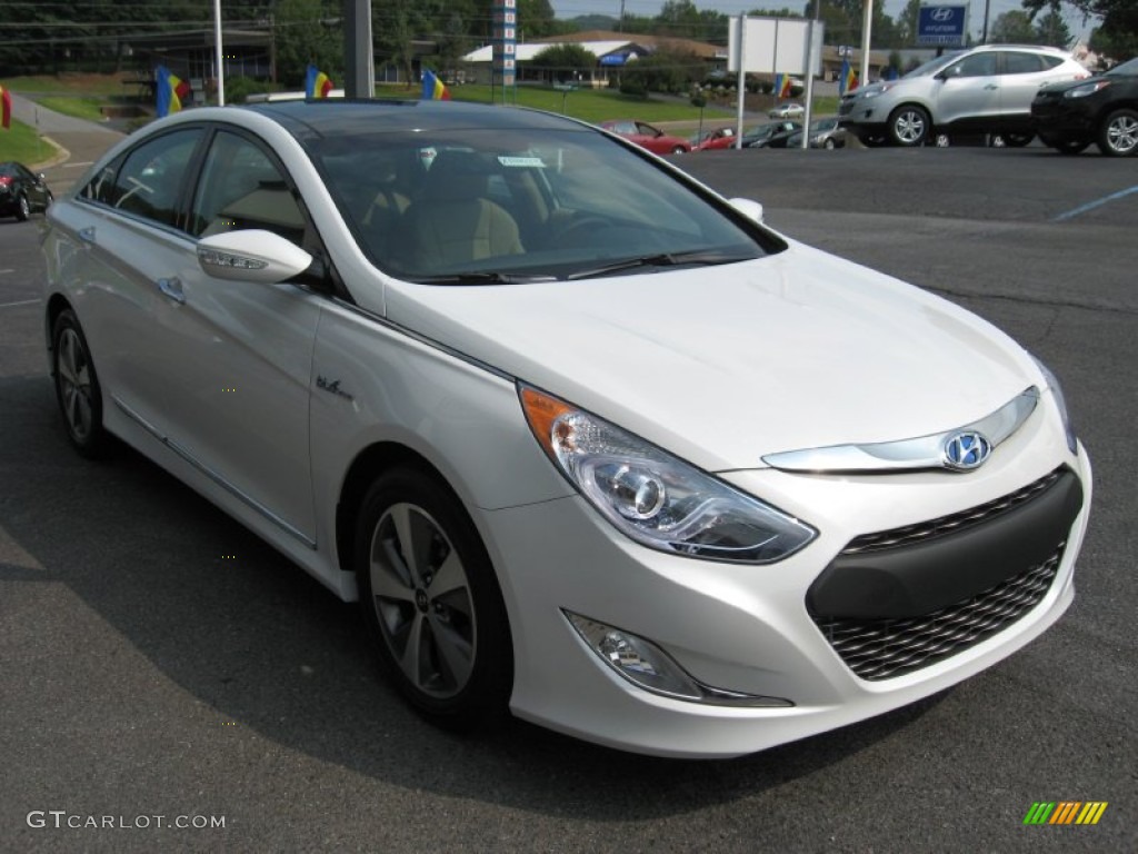 Porcelain White Pearl 2011 Hyundai Sonata Hybrid Exterior Photo #53131321
