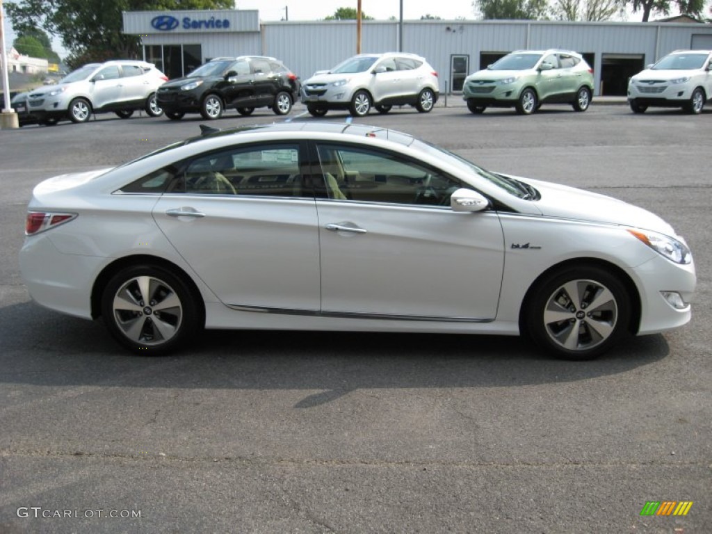 Porcelain White Pearl 2011 Hyundai Sonata Hybrid Exterior Photo #53131359