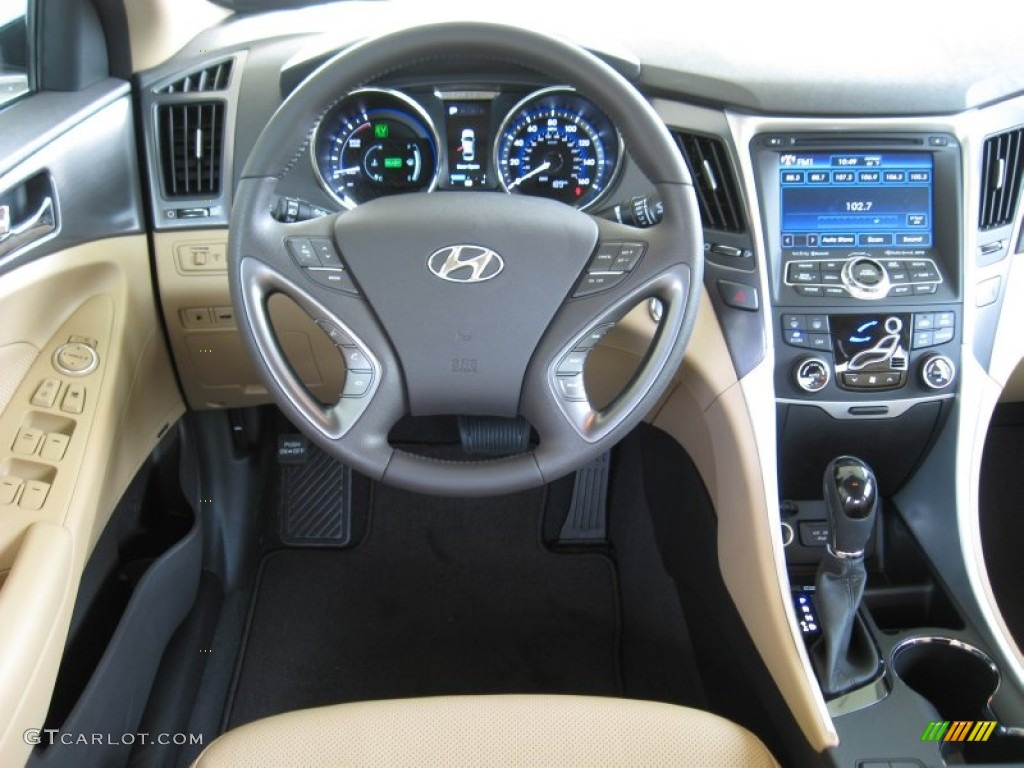 2011 Hyundai Sonata Hybrid Camel Dashboard Photo #53131633