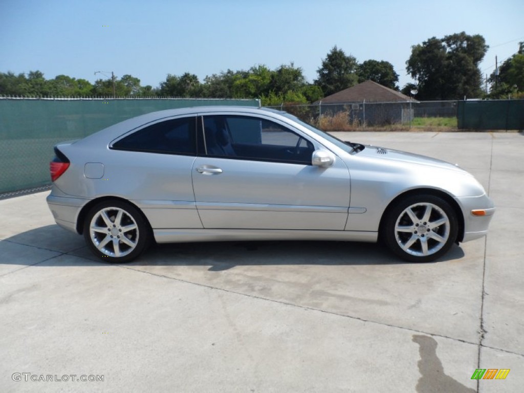 Brilliant Silver Metallic 2004 Mercedes-Benz C 230 Kompressor Coupe Exterior Photo #53131678