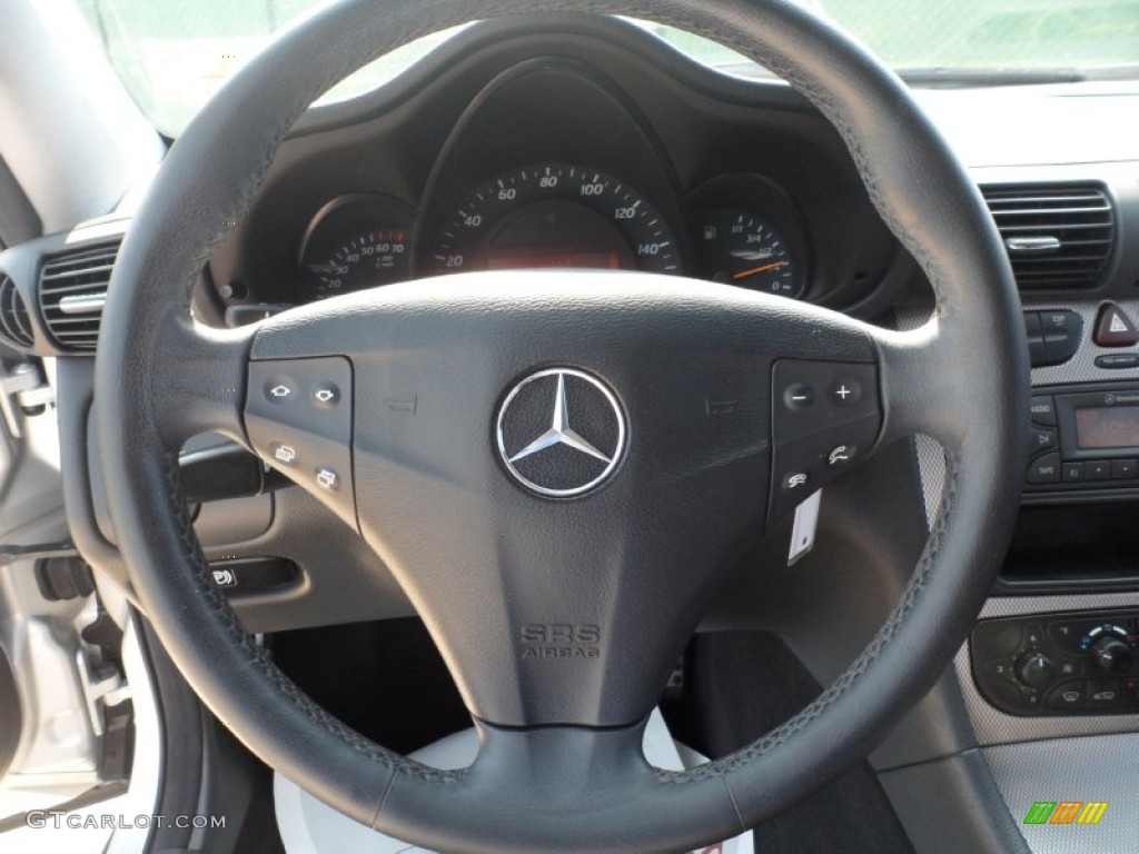 2004 Mercedes-Benz C 230 Kompressor Coupe Charcoal Steering Wheel Photo #53132221