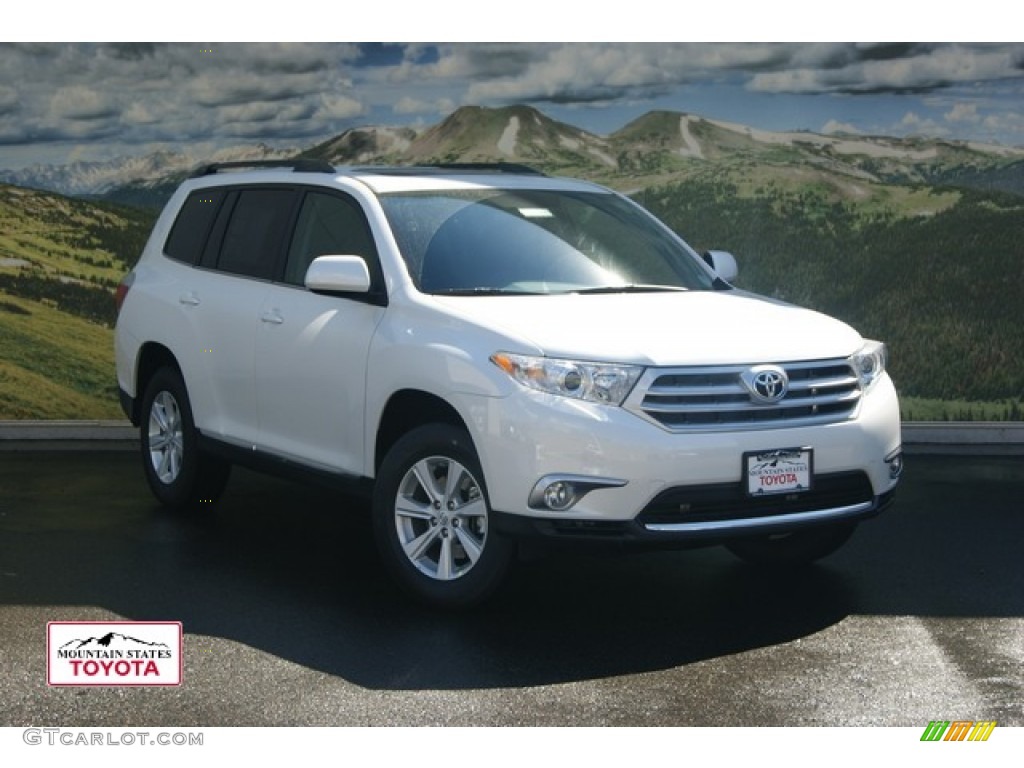 2012 Highlander SE 4WD - Blizzard White Pearl / Black photo #1