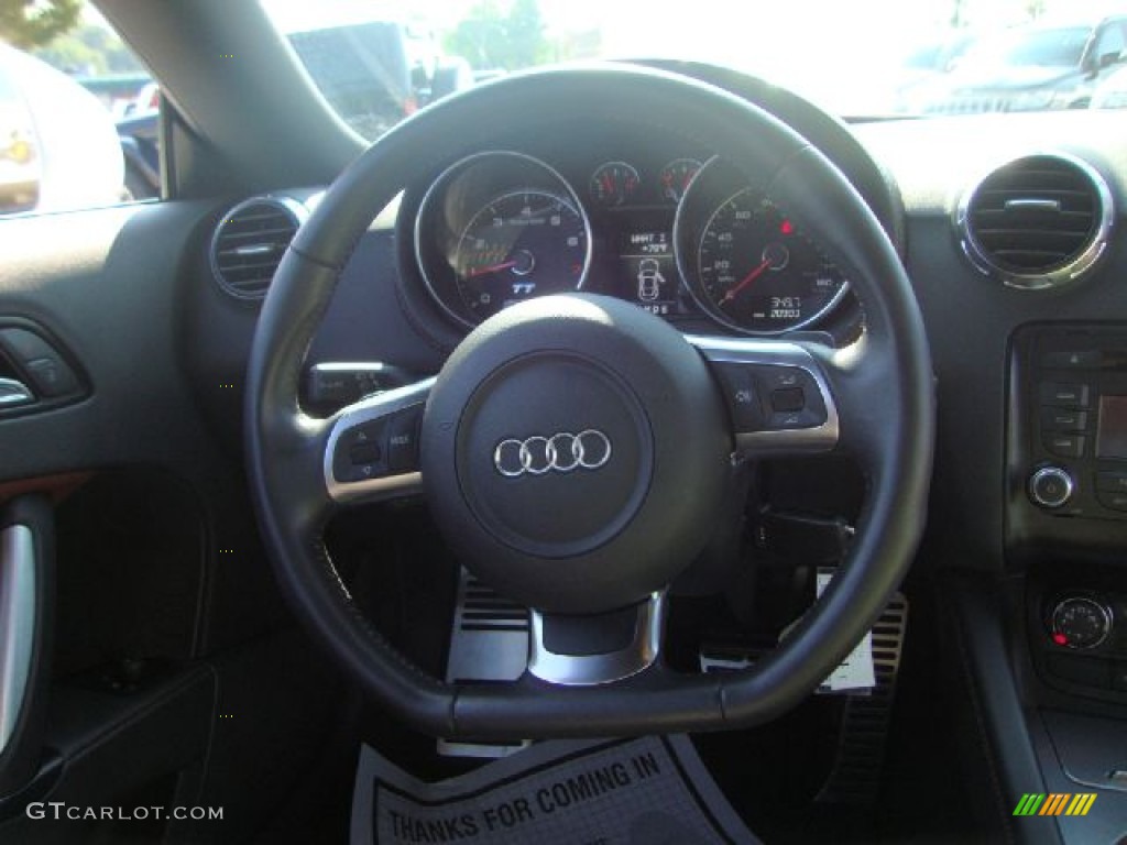 2009 Audi TT 2.0T Coupe Madras Brown Steering Wheel Photo #53133829