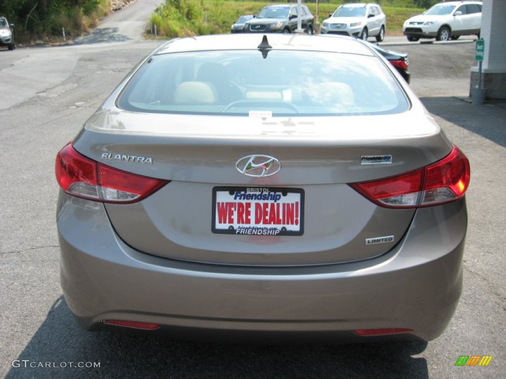 2012 Elantra Limited - Desert Bronze / Beige photo #7