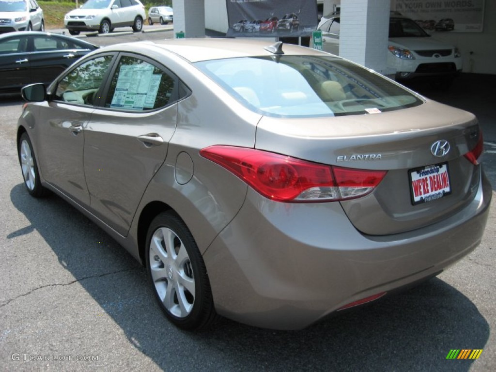 2012 Elantra Limited - Desert Bronze / Beige photo #8