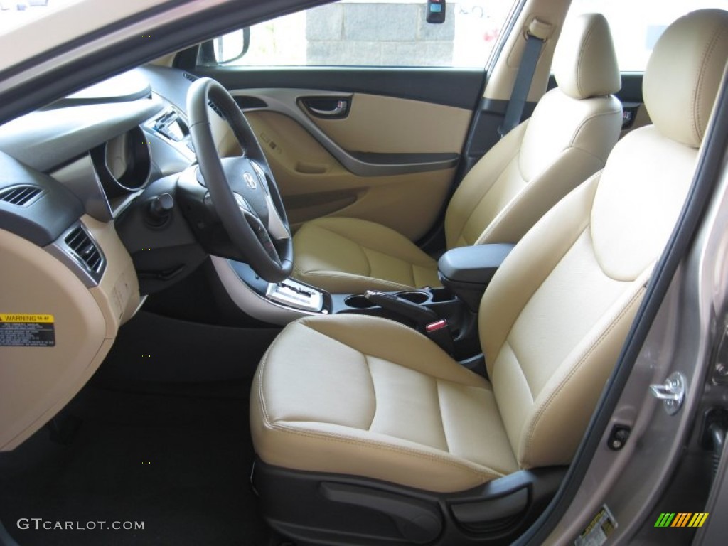 Beige Interior 2012 Hyundai Elantra Limited Photo #53134153