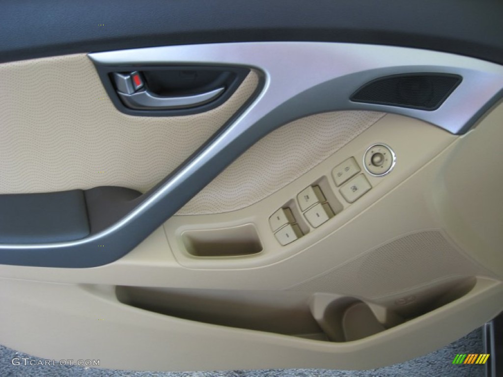 2012 Hyundai Elantra Limited Beige Door Panel Photo #53134180