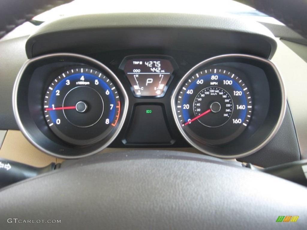 2012 Hyundai Elantra Limited Gauges Photo #53134384