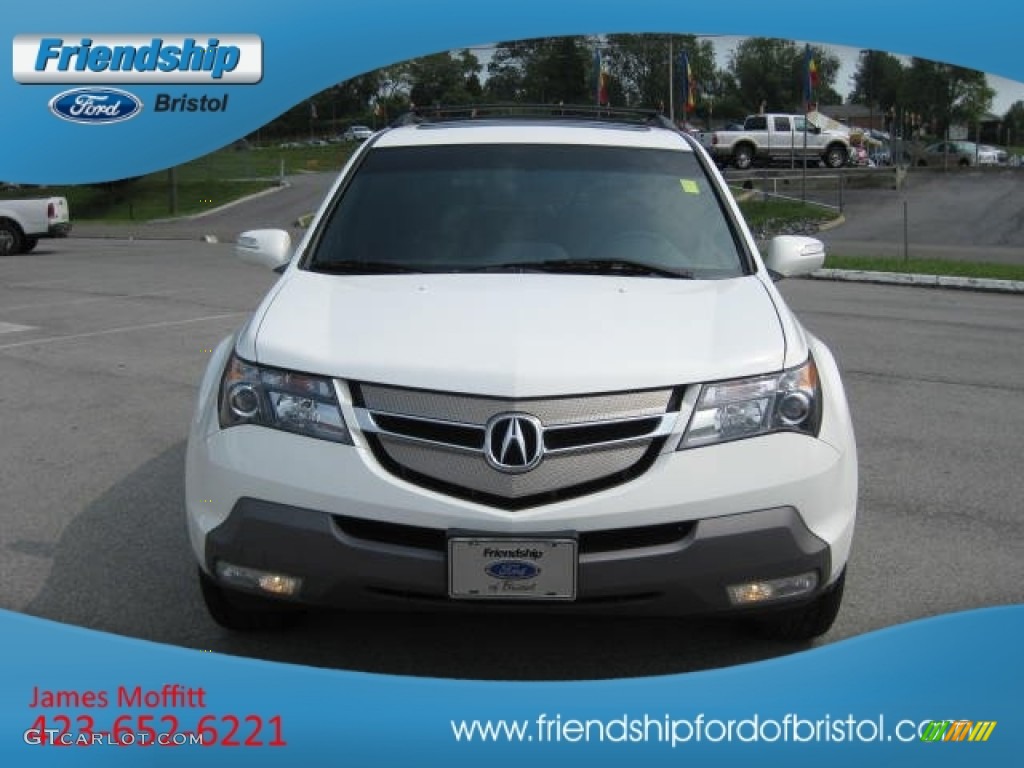 2007 MDX Technology - Aspen White Pearl / Bordeaux photo #3