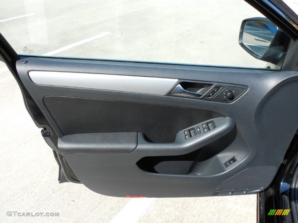 2012 Volkswagen Jetta SEL Sedan Titan Black Door Panel Photo #53137459