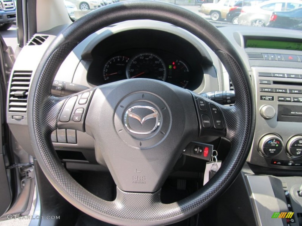 2010 Mazda MAZDA5 Sport Black Steering Wheel Photo #53137477