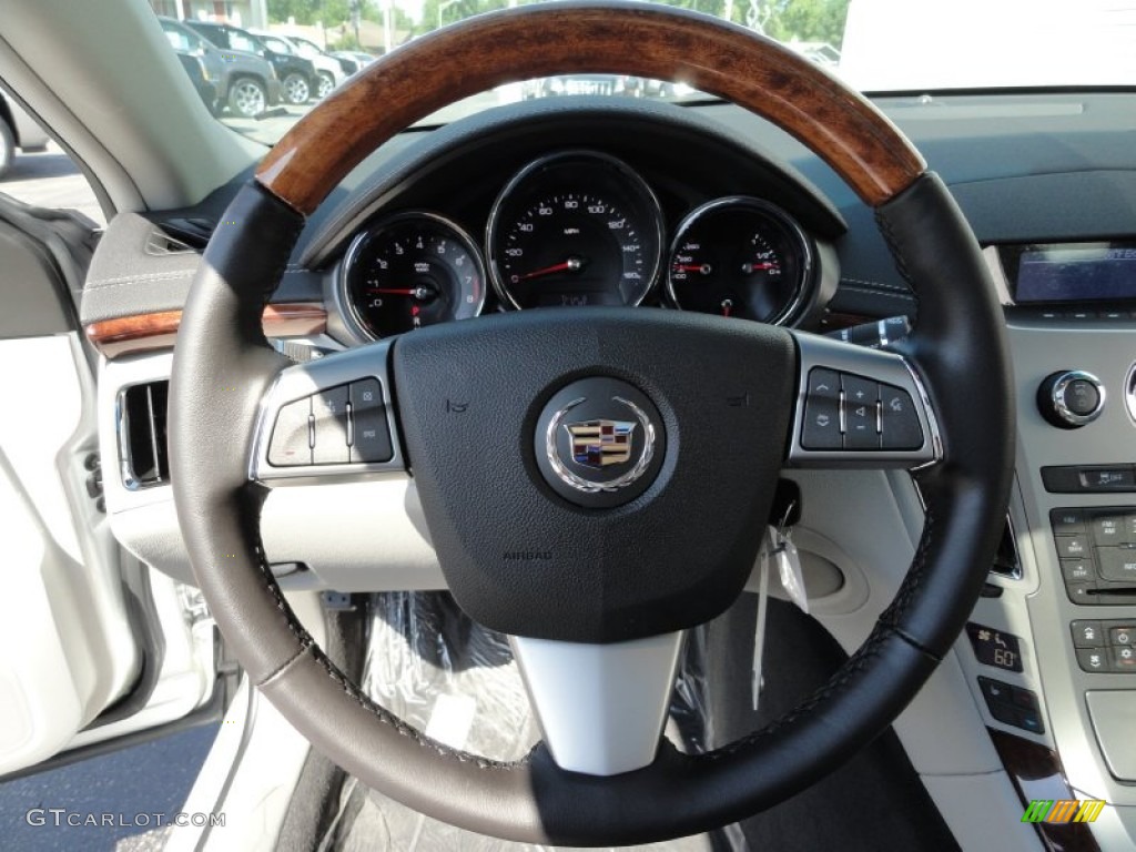2012 Cadillac CTS 4 3.0 AWD Sedan Light Titanium/Ebony Steering Wheel Photo #53138628
