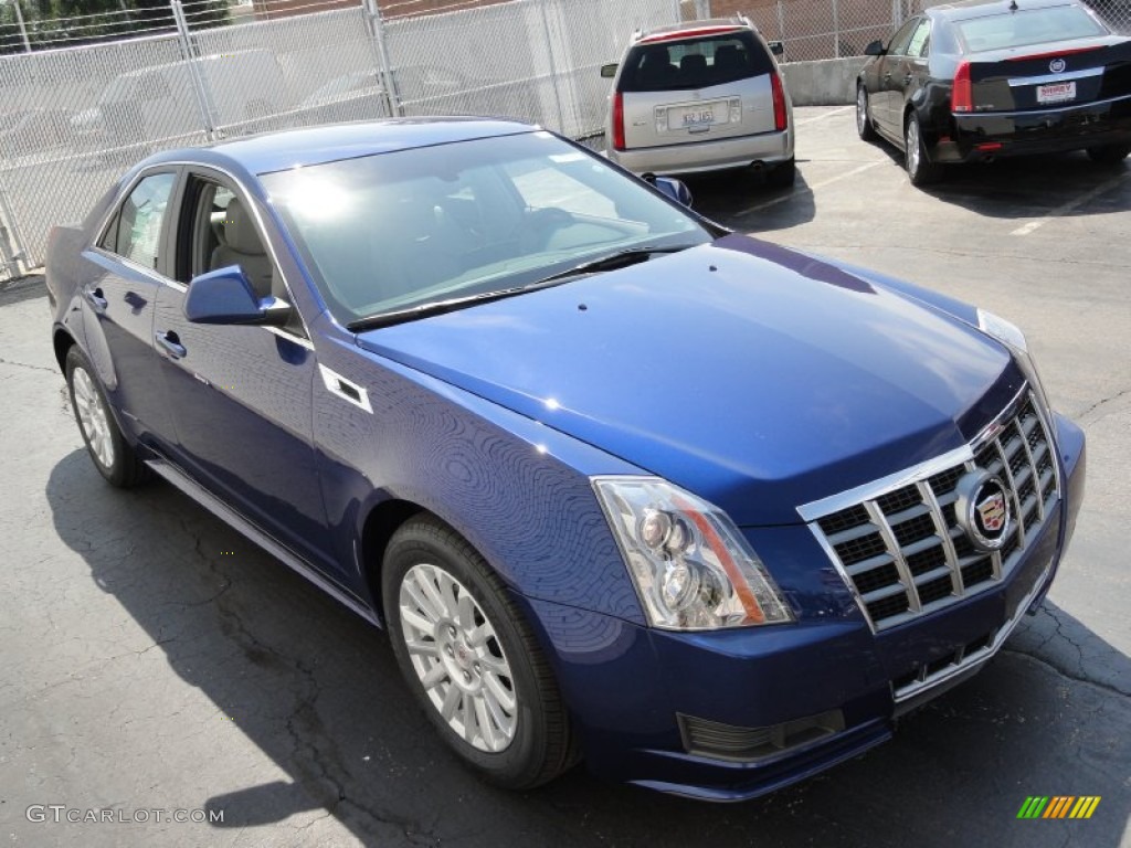 2012 CTS 4 3.0 AWD Sedan - Opulent Blue Metallic / Light Titanium/Ebony photo #3