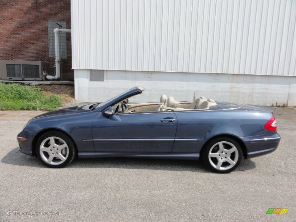 Cadet Blue Metallic 2005 Mercedes-Benz CLK 500 Cabriolet Exterior Photo #53139879