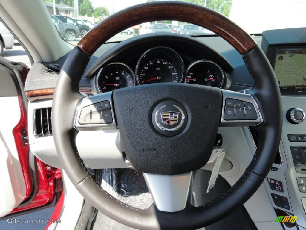 2012 Cadillac CTS 4 3.0 AWD Sedan Light Titanium/Ebony Steering Wheel Photo #53139930