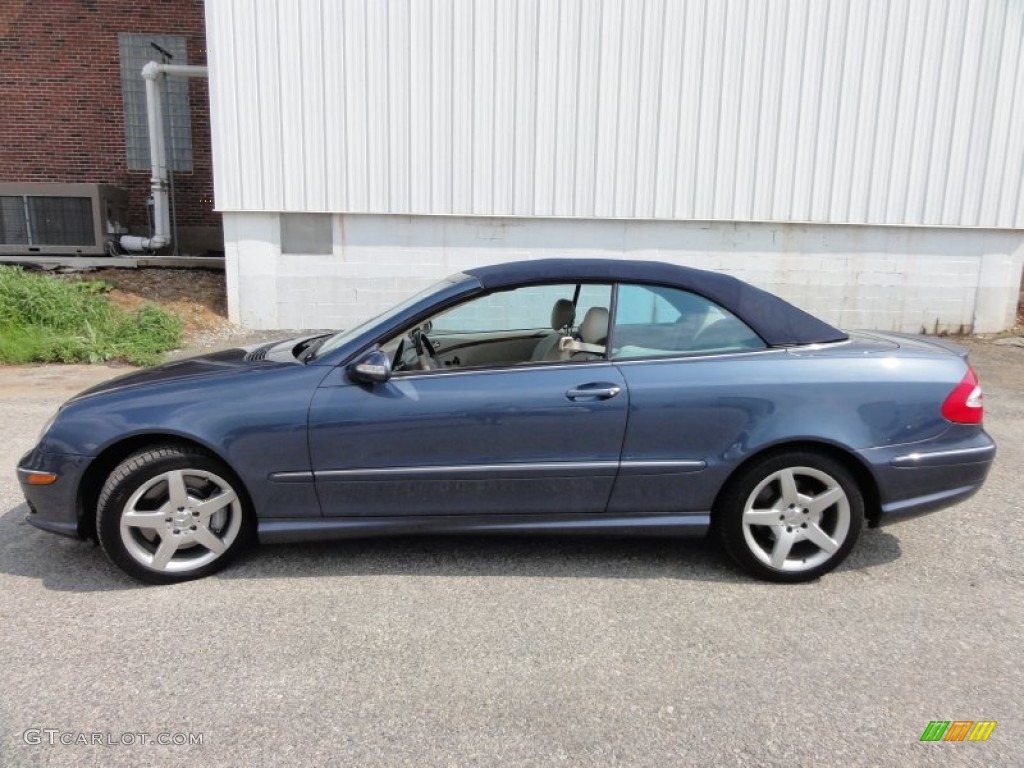 Cadet Blue Metallic 2005 Mercedes-Benz CLK 500 Cabriolet Exterior Photo #53140563