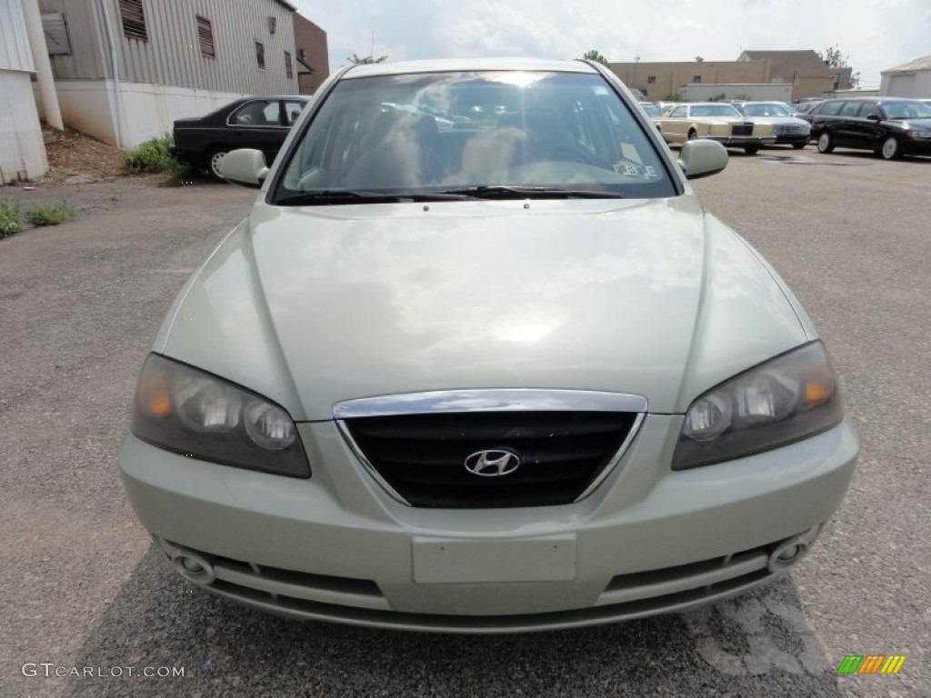 2004 Elantra GLS Sedan - Sea Shell Green / Beige photo #3